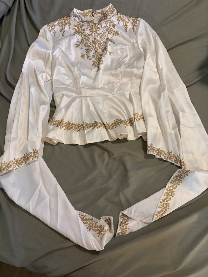 Satin cream gold shirt